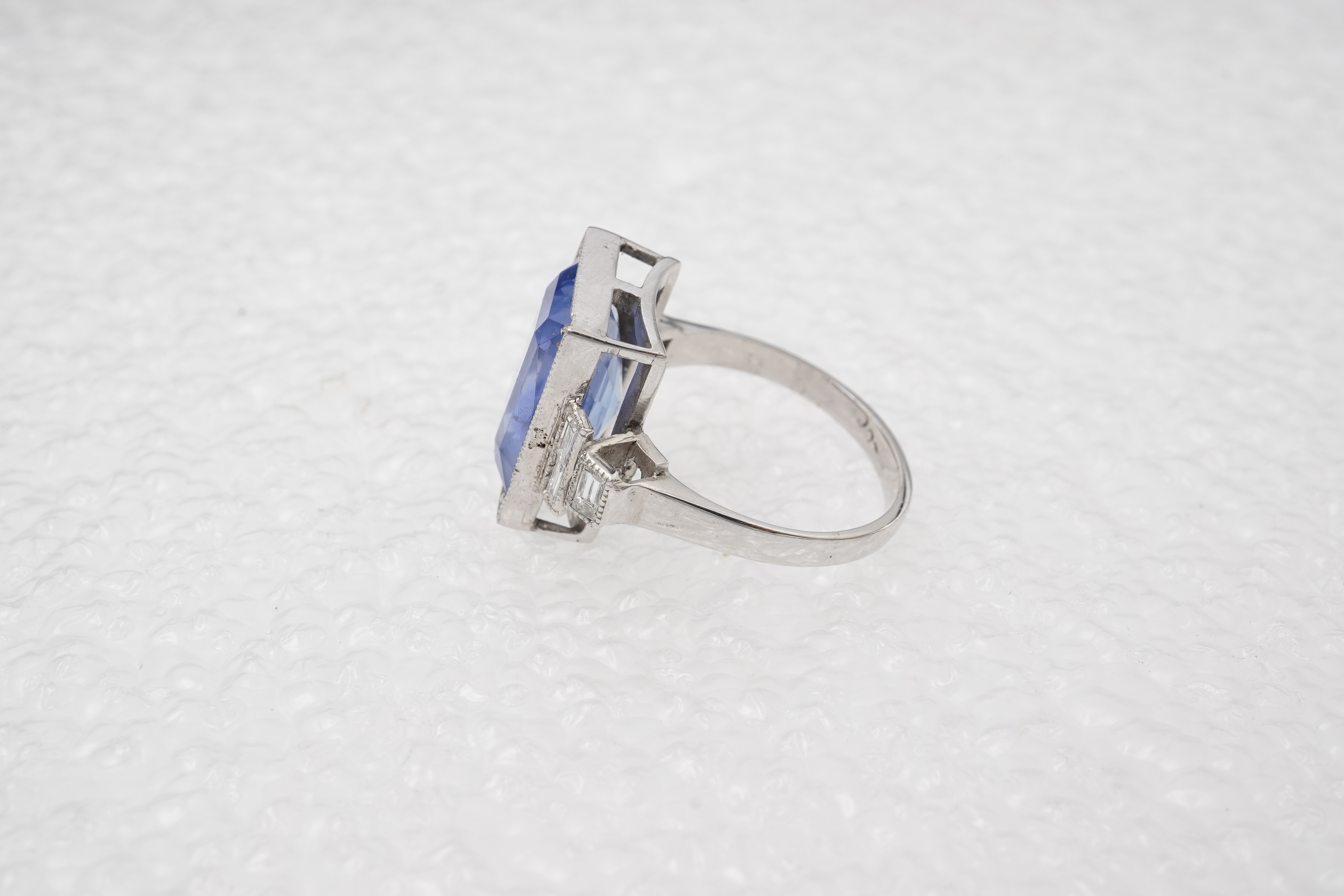 A sapphire and diamond ring